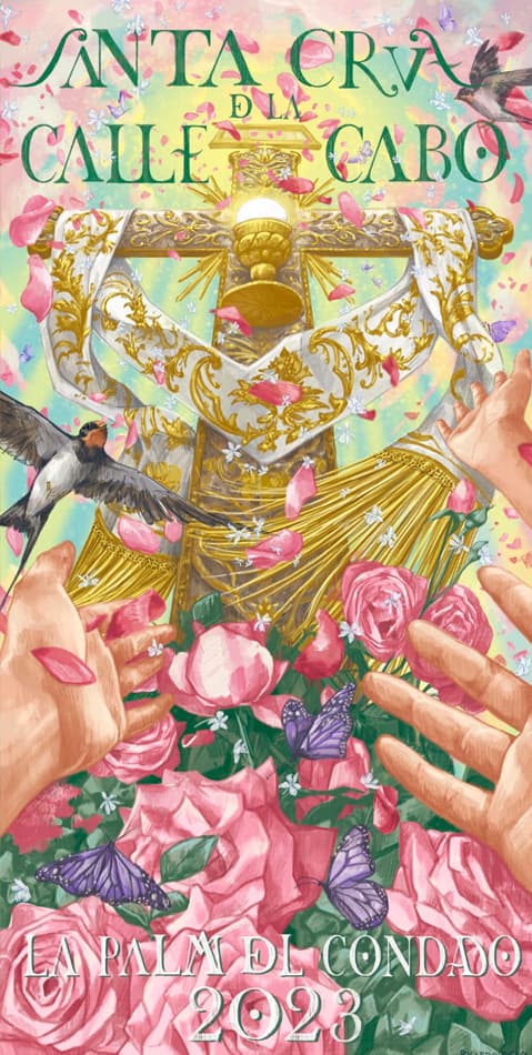 Cartel de las fiestas de la Santa Cruz de la Calle Cabo del año 2023