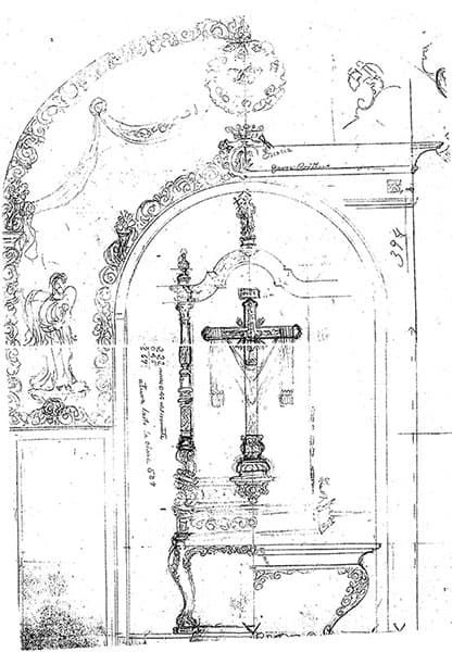 Plano del Camarín de la Santa Cruz
